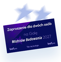 Zaproszenie na Galę Mistrzów budowania dla dwóch osób