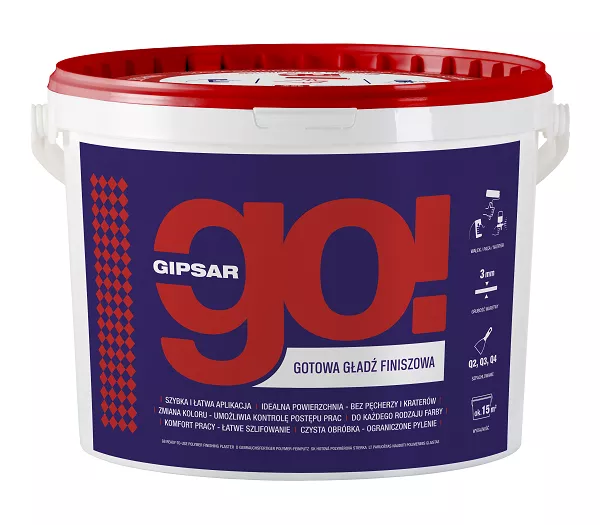 Gotowa gładź finiszowa 18 kg Gipsar Go Atlas