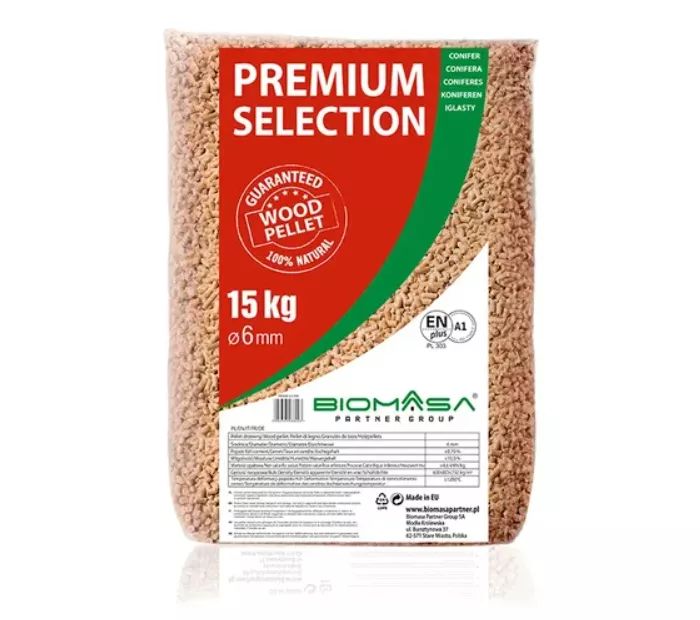Pellet drzewny Premium 6mm, 15 kg