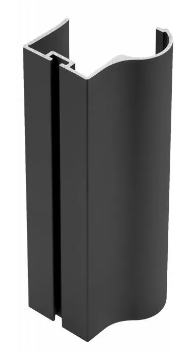 Profil aluminiowy do drzwi przesuwnych Ergo 18mm 2.7m czarny mat