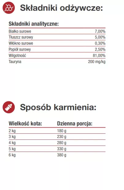 Karma mokra dla kotów z wołowiną i wątróbką 415 g Favorit