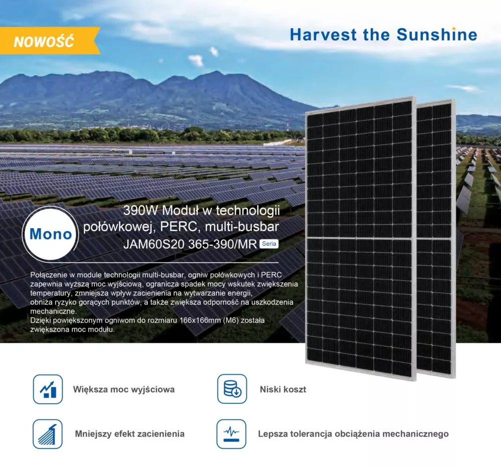 Panel fotowoltaiczny JA SOLAR 385W CZARNA RAMA