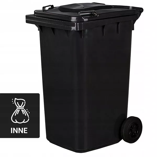 Kosz na śmieci 120L czarny