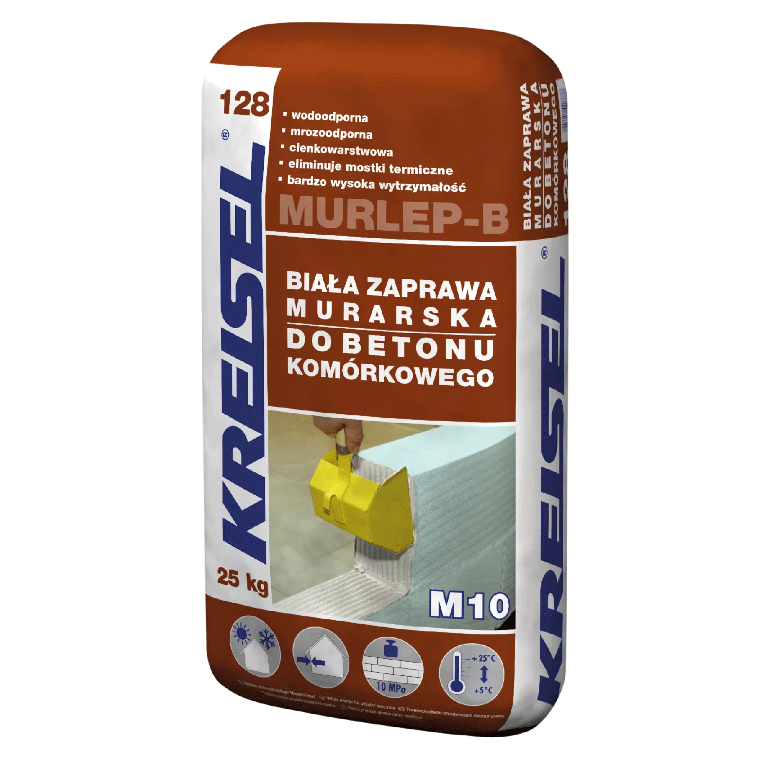 Zaprawa do gazobetonu  Murlep B 128 biały 25 kg