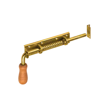 Zasuwka sprężynowa z rączką drewnianą 300x190x50 mm WSP260