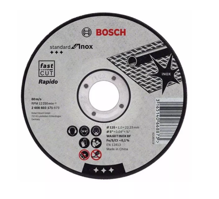 Tarcza do cięcia metalu 125mm x 1.0mm Rapido Bosch