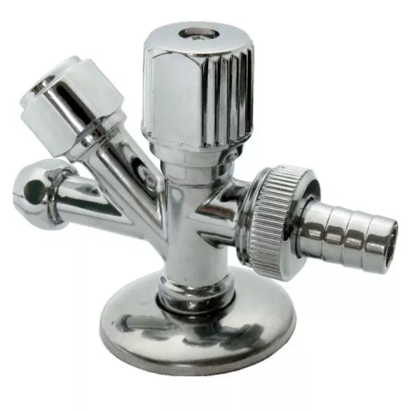 Zawór kątowy kombinowany 1/2" x 3/4" x M10 mini