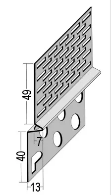Profil wykańczający aluminiowy, listwa wentylacyjna do dociepleń pod wentylację dachu Protektor 