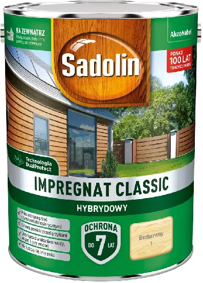 Impregnat Hybrydowy Classic do drewna 4,5 l bezbarwny