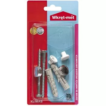 Komplet do montażu muszli ustępowej biały