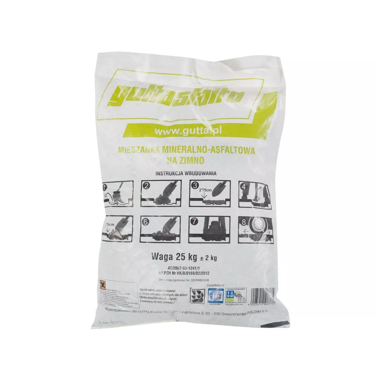 Asfaltowa mieszanka- na zimno 25 kg