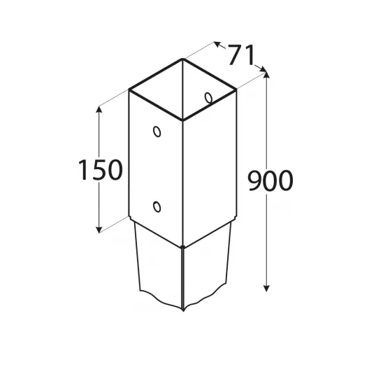 Podstawa słupa wbijana PSG70