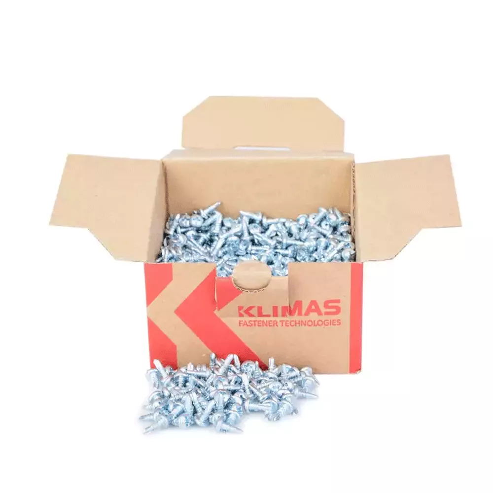 Wkręty do metalu 3.5 x 9.5 mm pchełki ocynk 1000 szt/opk