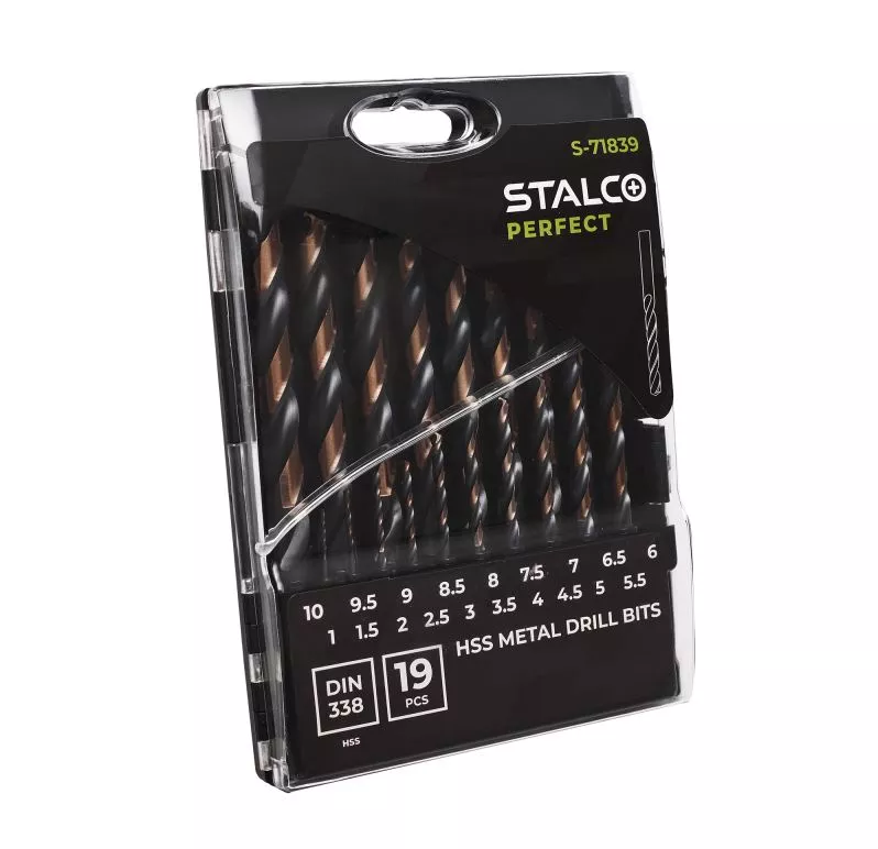 HSS wiertła do metalu Perfect 19 elementów