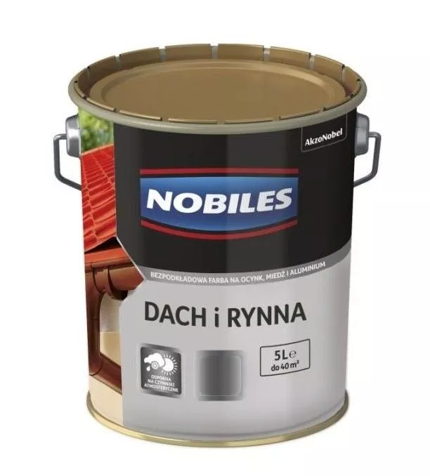 Farba Dach i rynna 5l brąz czekol.