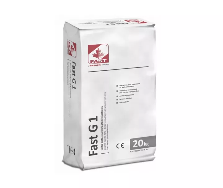 Fast G1 biała gładź szpachlowa 20 kg elastyczna