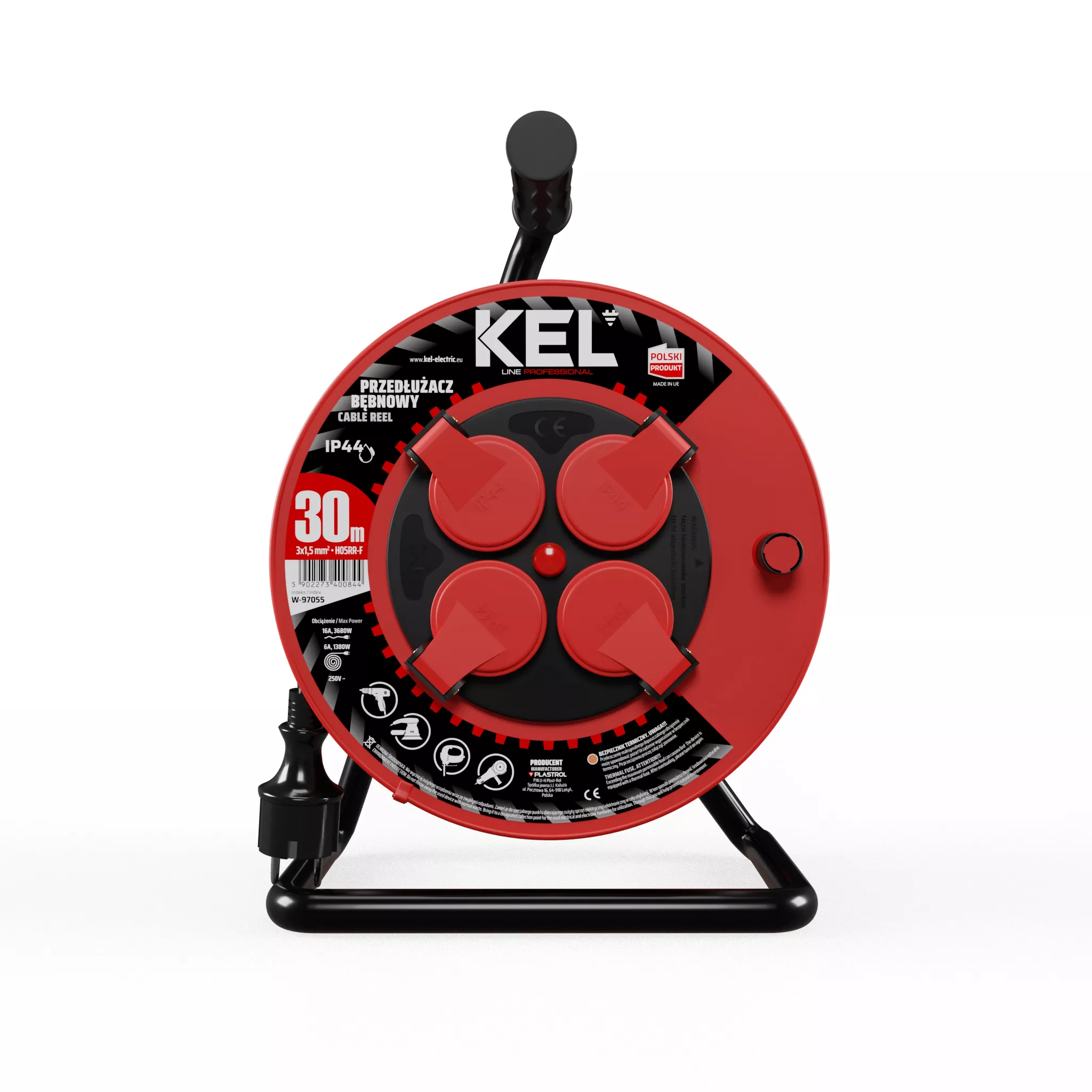 Przedłużacz bębnowy 3x1.5 30m Prof Line 