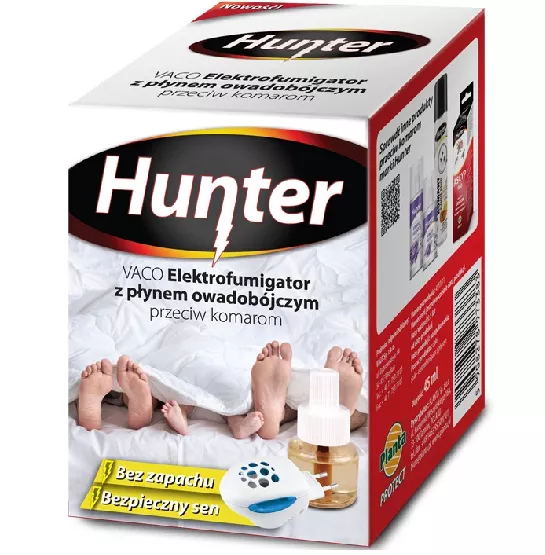 Hunter Elektrofumigator z płynem owadobójczym przeciwko komarom