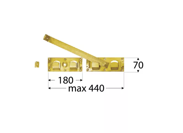 Zasuwa bramowa 440x70x180 mm WBR440