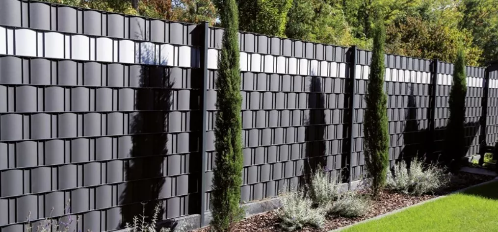 Taśma ogrodzeniowa antracyt 19 cm x 26 m