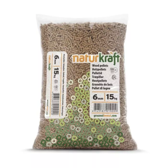 Pellet drzewny 6 mm Naturkraft 15 kg