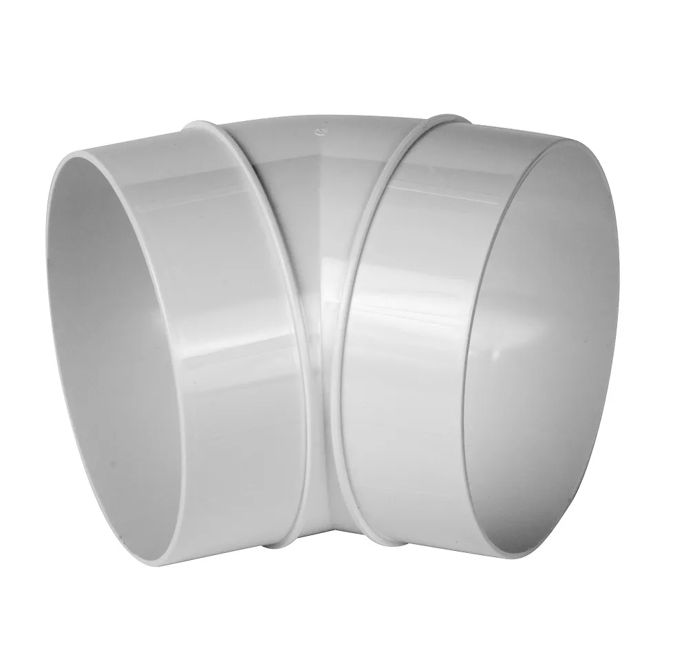 Kolano okrągłe wentylacyjne 125/45' kolor biały